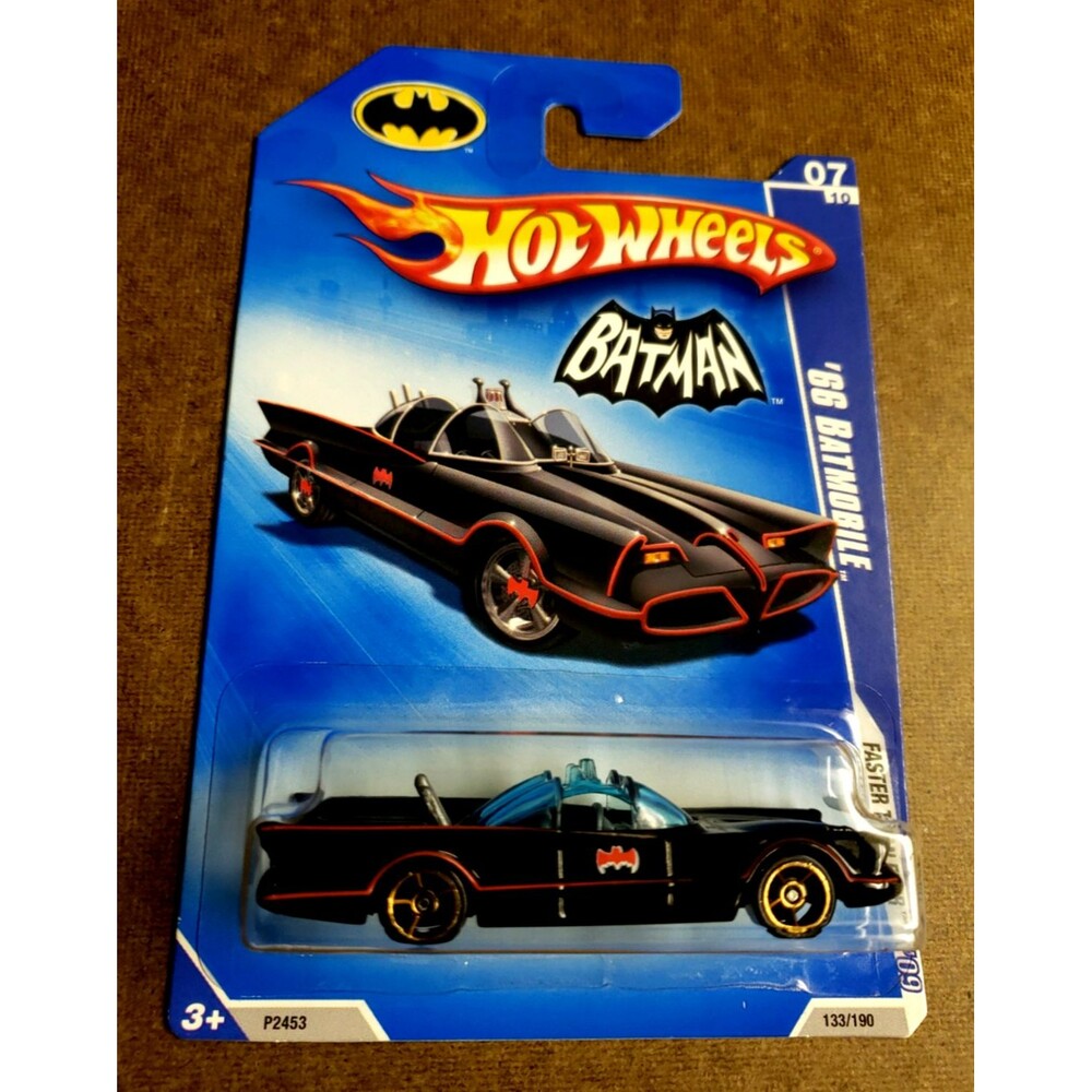 2009 Hot Wheels '66 BATMOBILE Faster Than Ever Series #7/10 Black  #133/190 1:64
